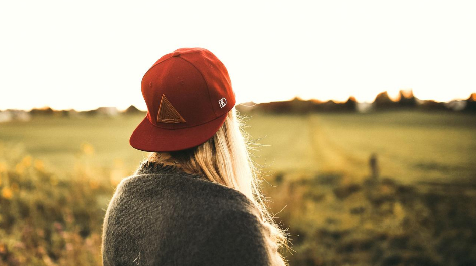 Woman watching the sunset