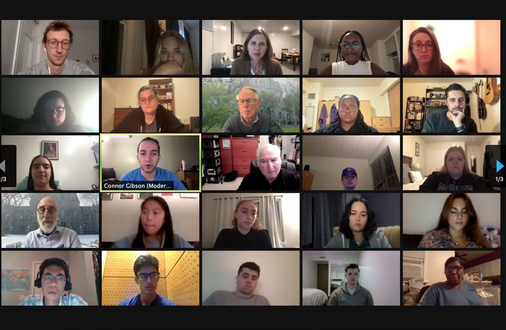 A screenshot of a Zoom call from the event "Can We Talk? Civil Dialogue for Troubled Times"
