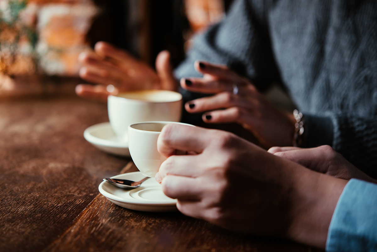 people having coffee