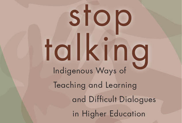 graphic from cover of the book Stop Talking