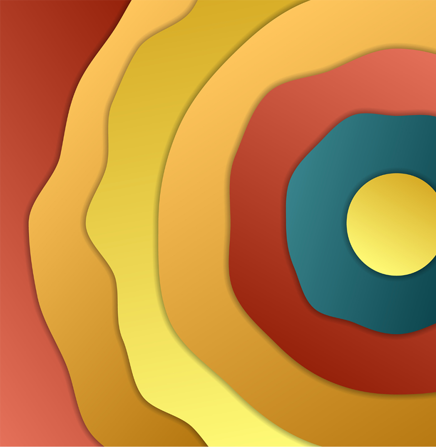 colorful graphic of concentric circles