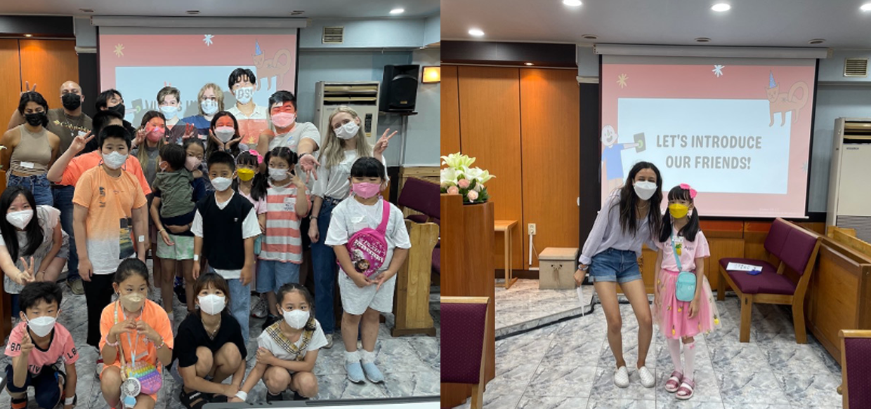 class of children and teachers at the Samteo Social Welfare Center