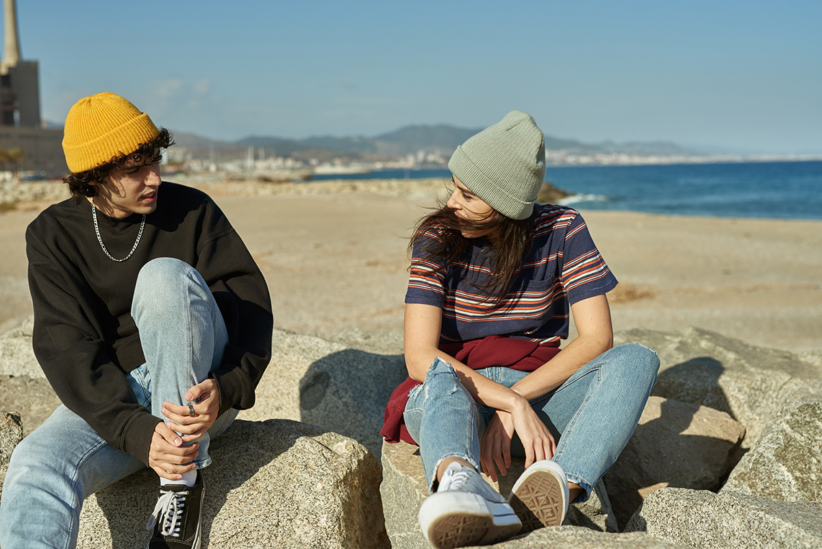 Two people listening deeply to one another