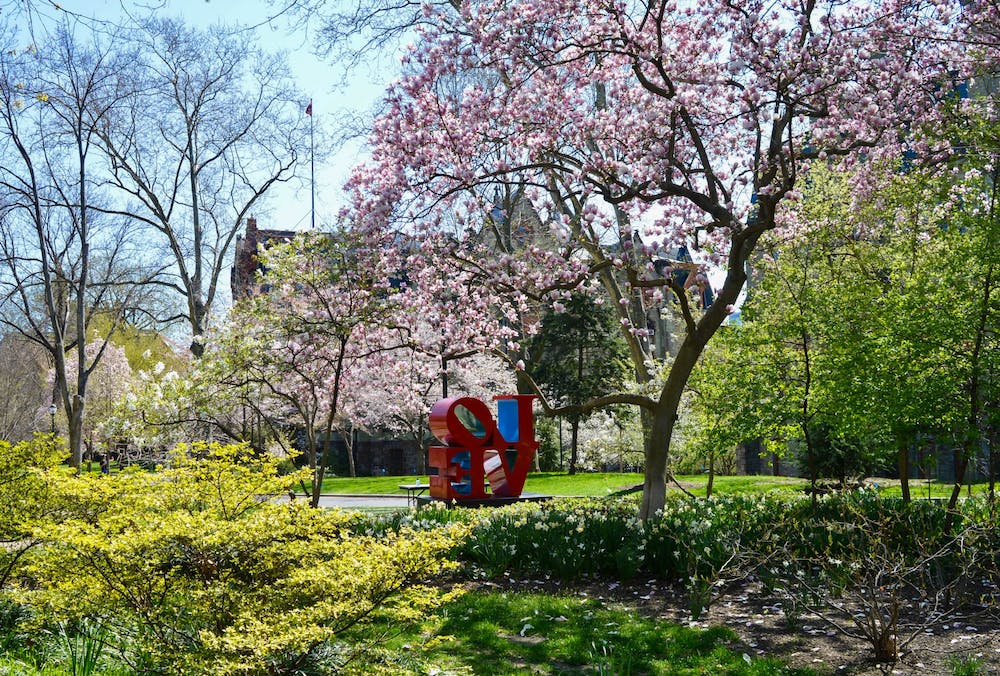 photo of the LOVE statue college green