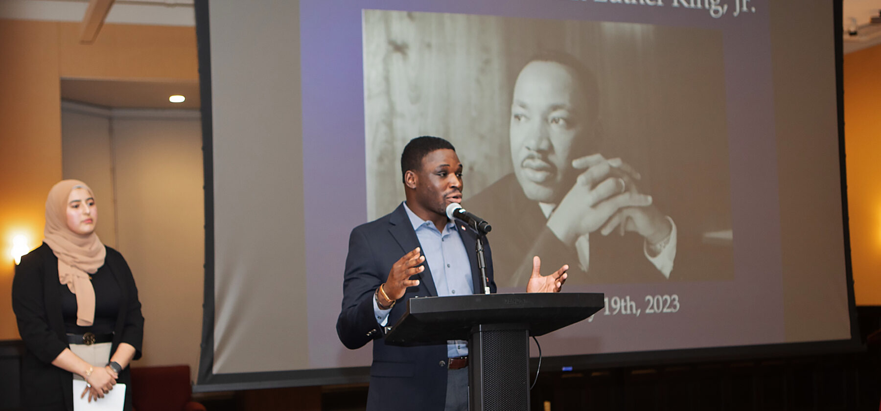 Graduate student Ayo Aladesanmi