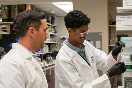 Alex Eapen working lab