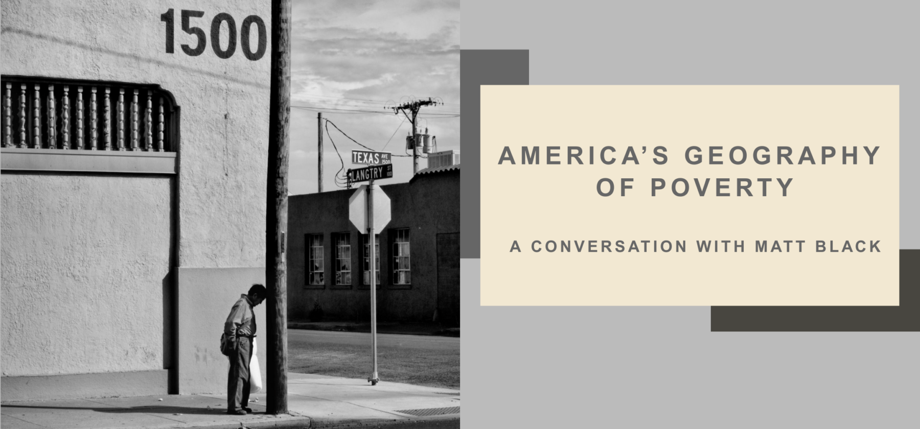 banner image for event with photographer with colors in gray with brown and cream with a black and white photo