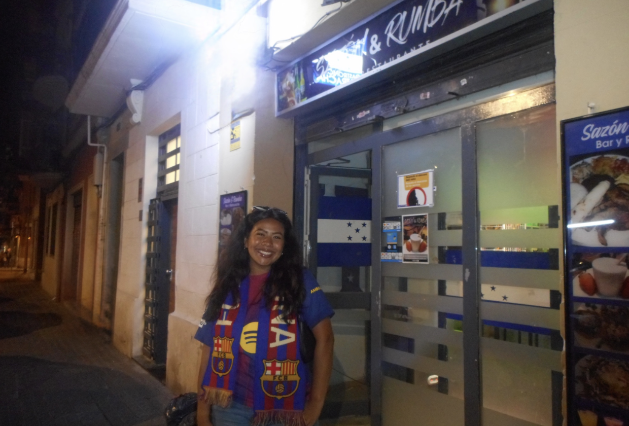 Ashley at Sazon & Rumba, a Honduran Restaurant.