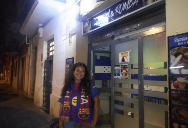 Ashley at Sazon & Rumba, a Honduran Restaurant.