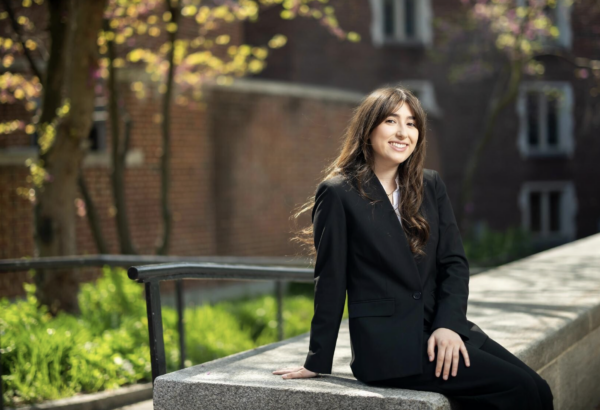 Rafaella Lambrinos, a fourth-year history major, documented British food rationing during World War II and the ensuing Bengal famine of 1943 for her honors thesis. (Image: Eric Sucar)
