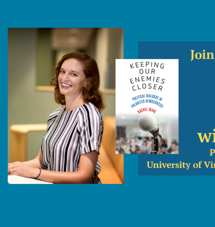 banner image for October book talk with author Rachel Wahl featuring a headshot and cover of book